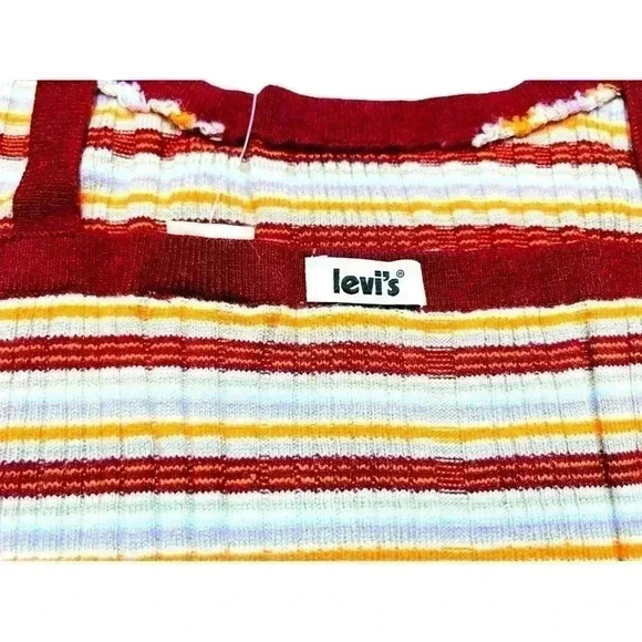 Levi’s Women’s 1/2 Sweater Cropped Top Size XL NWT Rust Orange - Picture 2 of 7
